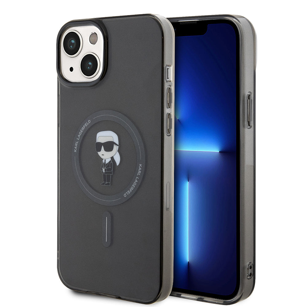 Karl Lagerfeld - IML MagSafe (KLHMP15MHFCKNOK) - iPhone 15 Plus - Black Ikonik
