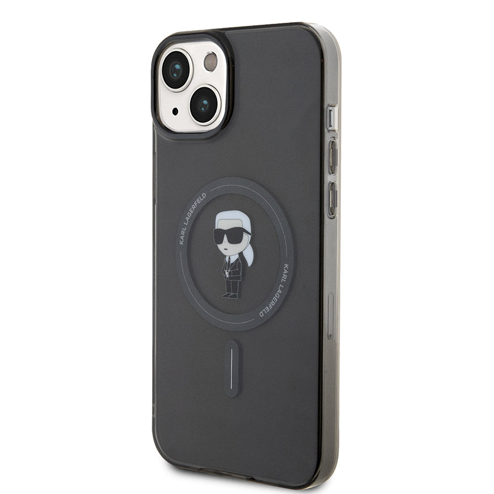 Karl Lagerfeld - IML MagSafe (KLHMP15MHFCKNOK) - iPhone 15 Plus - Black Ikonik