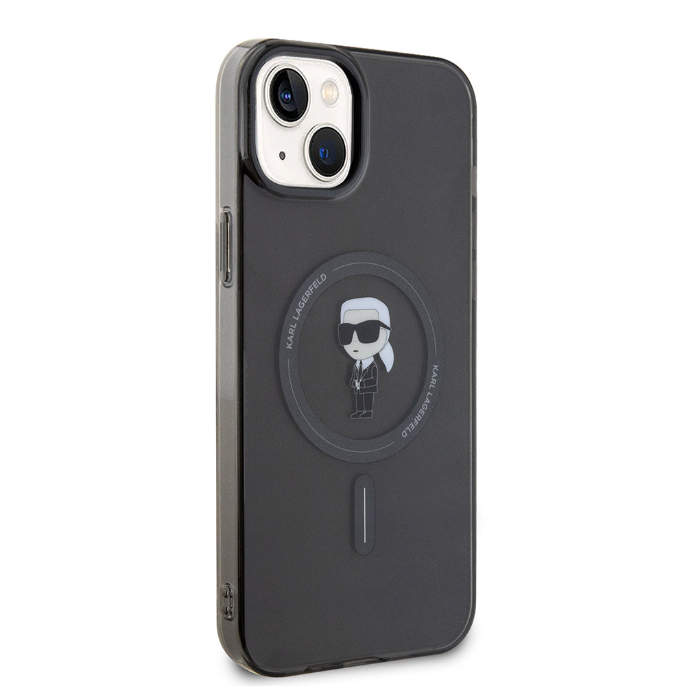 Karl Lagerfeld - IML MagSafe (KLHMP15MHFCKNOK) - iPhone 15 Plus - Black Ikonik
