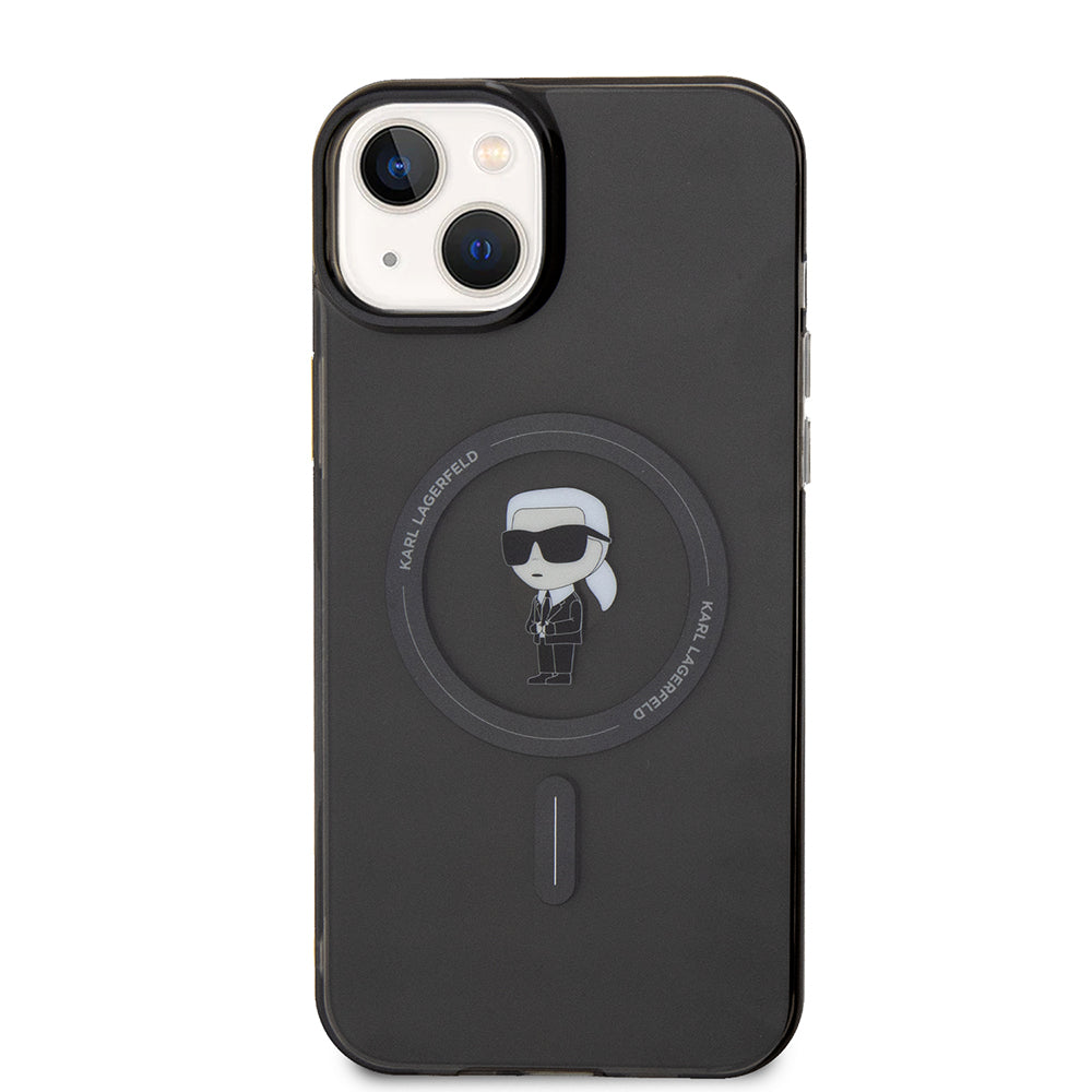 Karl Lagerfeld - IML MagSafe (KLHMP15MHFCKNOK) - iPhone 15 Plus - Black Ikonik