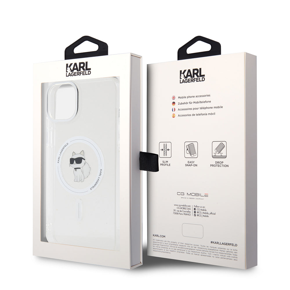 Karl Lagerfeld - IML MagSafe (KLHMP15MHFCCNOT) - iPhone 15 Plus - Transparent Choupette