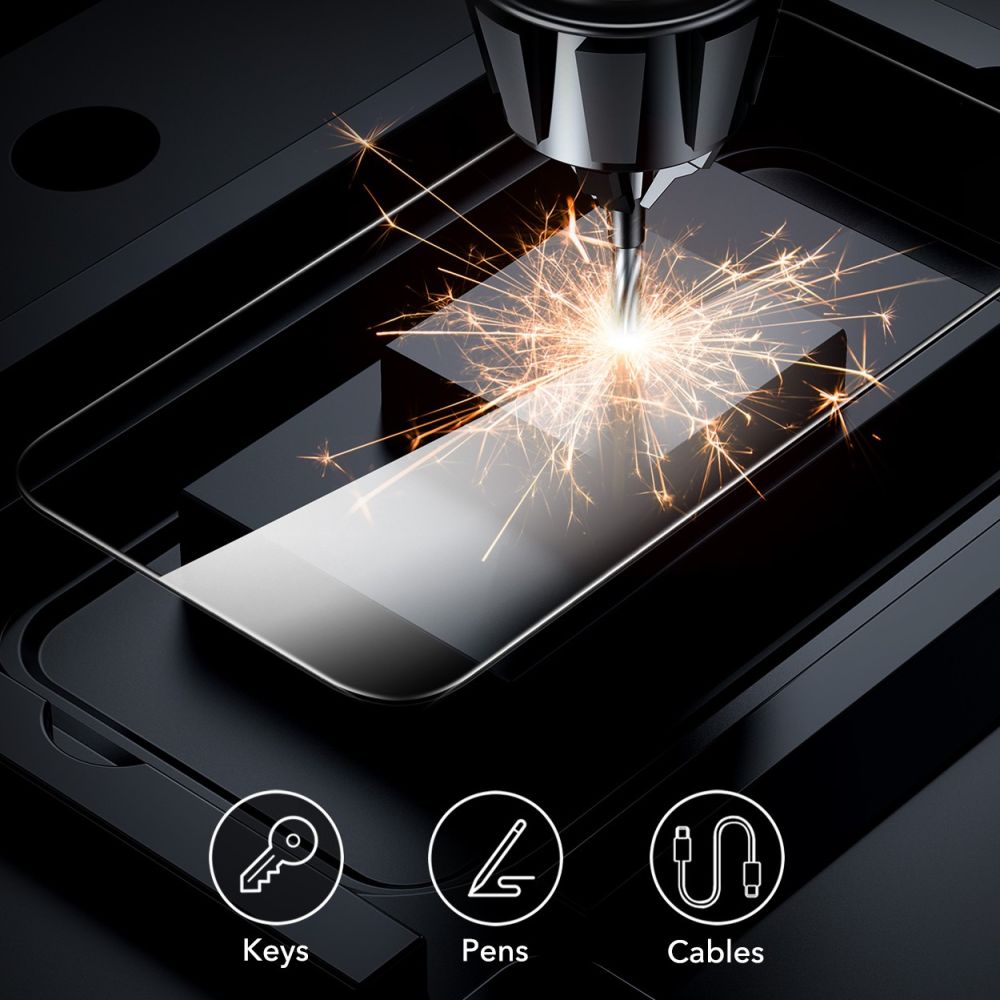 ESR - Tempered Glass (2 pack) - iPhone 15 / iPhone 16 - Black