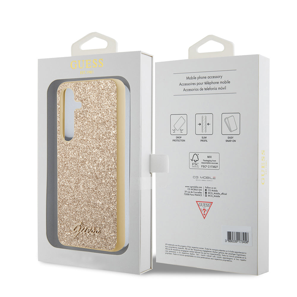 Guess - Glitter Script (GUHCS24MHGGSHD) - Samsung Galaxy S24 Plus - Gold