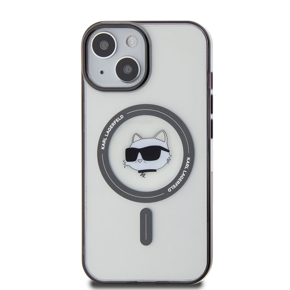 Karl Lagerfeld - IML MagSafe (KLHMP15MHCHNOTK) - iPhone 15 Plus - Transparent Choupette`s Head