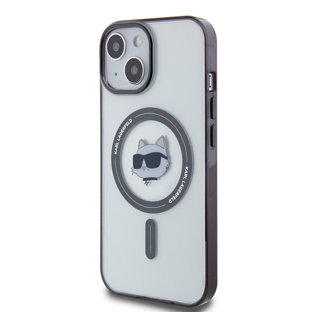 Karl Lagerfeld - IML MagSafe (KLHMP15MHCHNOTK) - iPhone 15 Plus - Transparent Choupette`s Head