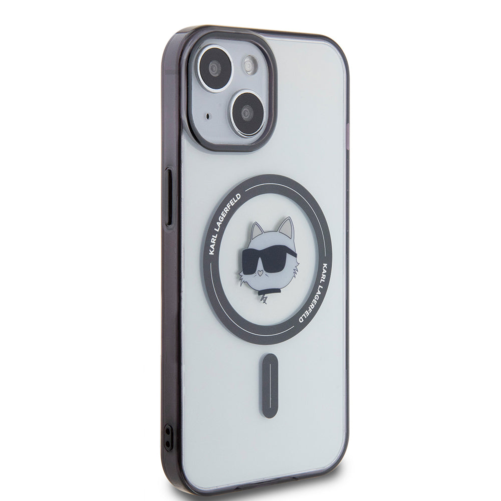 Karl Lagerfeld - IML MagSafe (KLHMP15MHCHNOTK) - iPhone 15 Plus - Transparent Choupette`s Head
