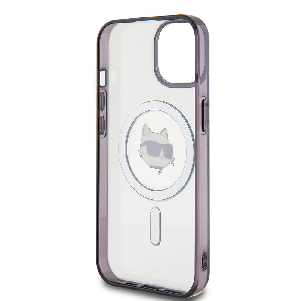 Karl Lagerfeld - IML MagSafe (KLHMP15MHCHNOTK) - iPhone 15 Plus - Transparent Choupette`s Head