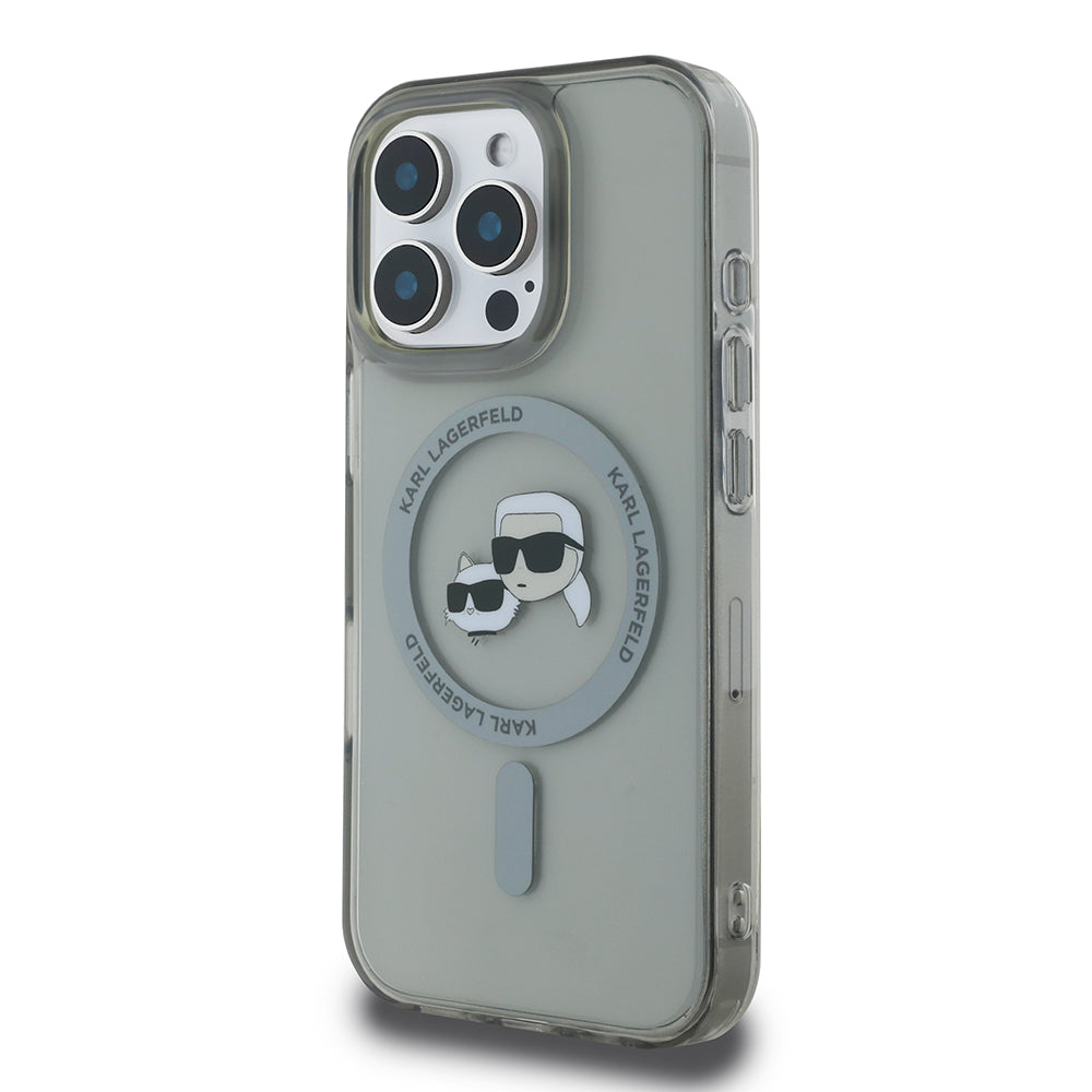 Karl Lagerfeld - IML MagSafe (KLHMP16XHLSKCK) - iPhone 16 Pro Max - Metal Karl&Choupette Head