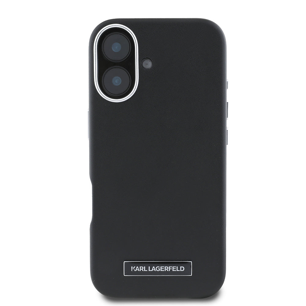 Karl Lagerfeld - Leather MagSafe (KLHMP16SPGMSRPK) - iPhone 16 - FW Metal Plate