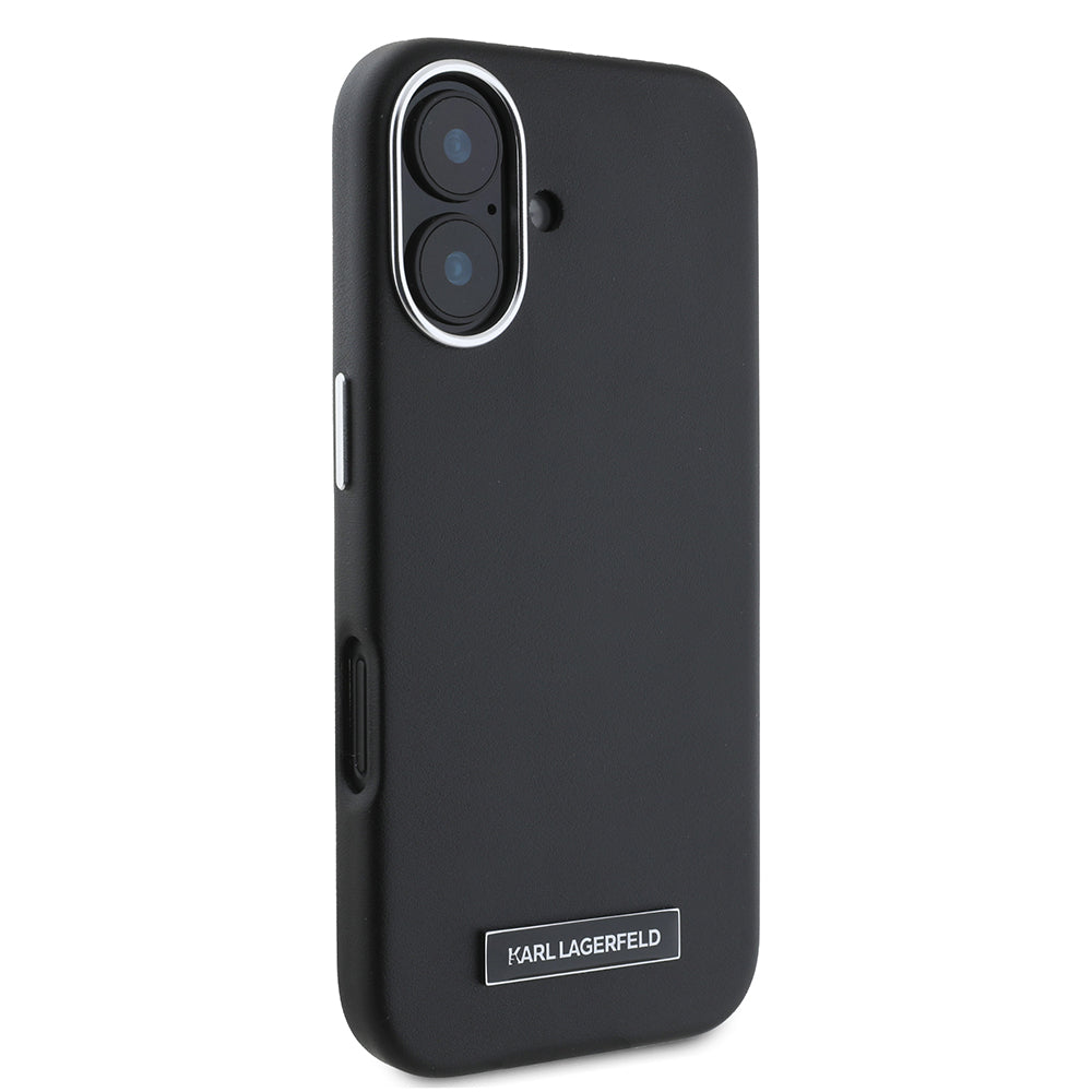 Karl Lagerfeld - Leather MagSafe (KLHMP16SPGMSRPK) - iPhone 16 - FW Metal Plate