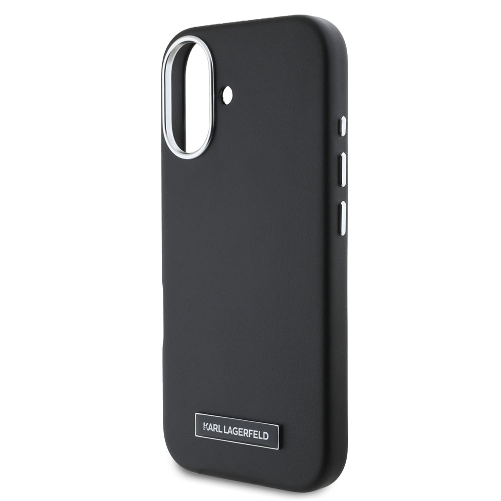 Karl Lagerfeld - Leather MagSafe (KLHMP16SPGMSRPK) - iPhone 16 - FW Metal Plate