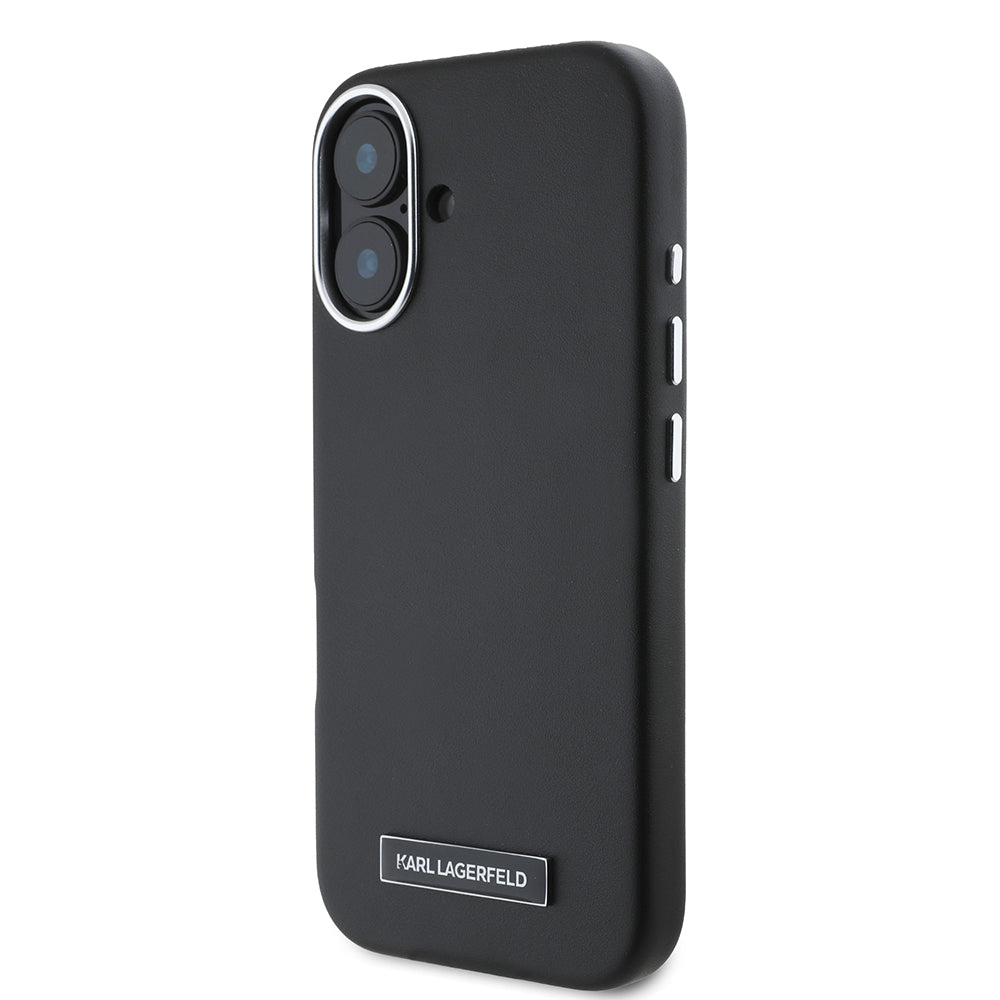Karl Lagerfeld - Leather MagSafe (KLHMP16MPGMSRPK) - iPhone 16 Plus - FW Metal Plate