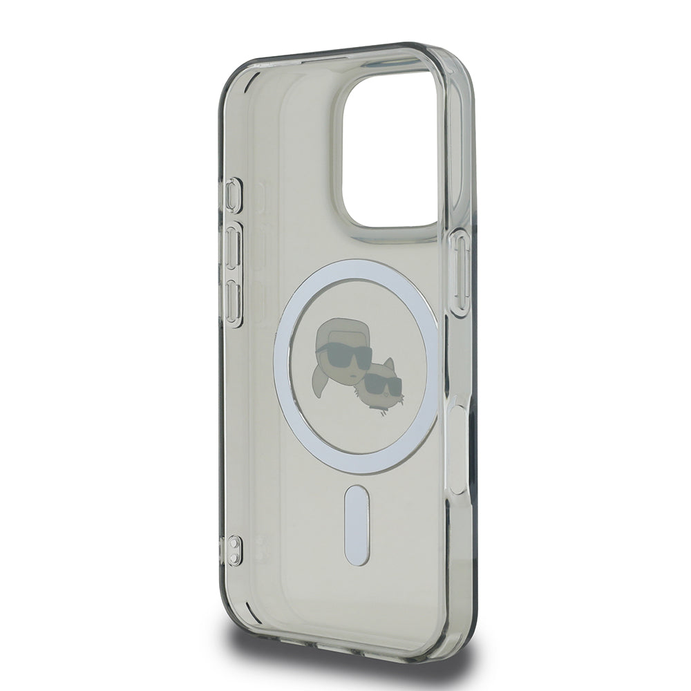 Karl Lagerfeld - IML MagSafe (KLHMP16LHLSKCK) - iPhone 16 Pro - Metal Karl&Choupette Head