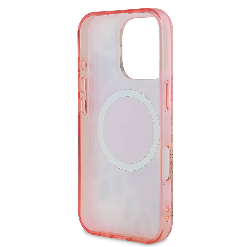 Guess - IML Flower & Tonal Circle MagSafe (GUHMP16XHFWBDCEP) - iPhone 16 Pro Max - Pink