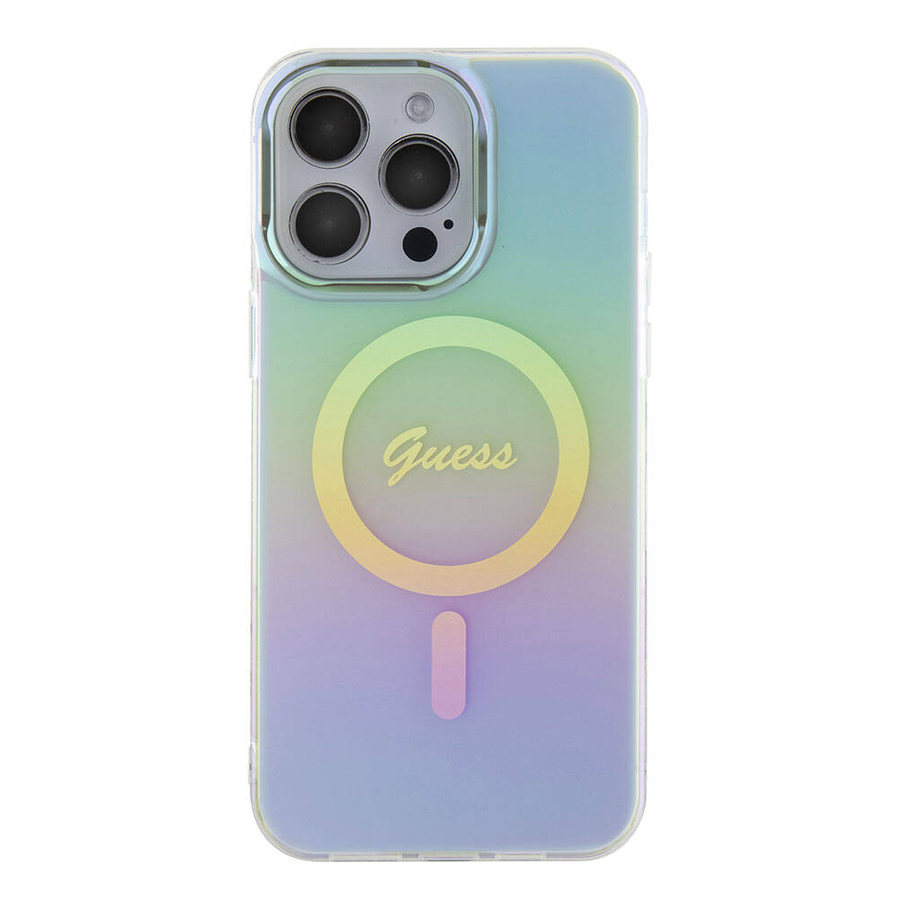 Guess - IML Iridescent MagSafe (GUHMP15XHITSQ) - iPhone 15 Pro Max - Turquoise