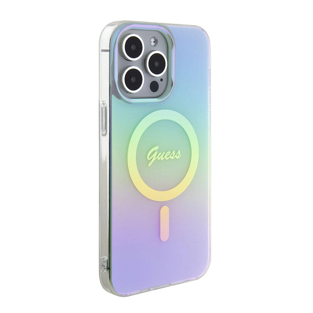 Guess - IML Iridescent MagSafe (GUHMP15XHITSQ) - iPhone 15 Pro Max - Turquoise