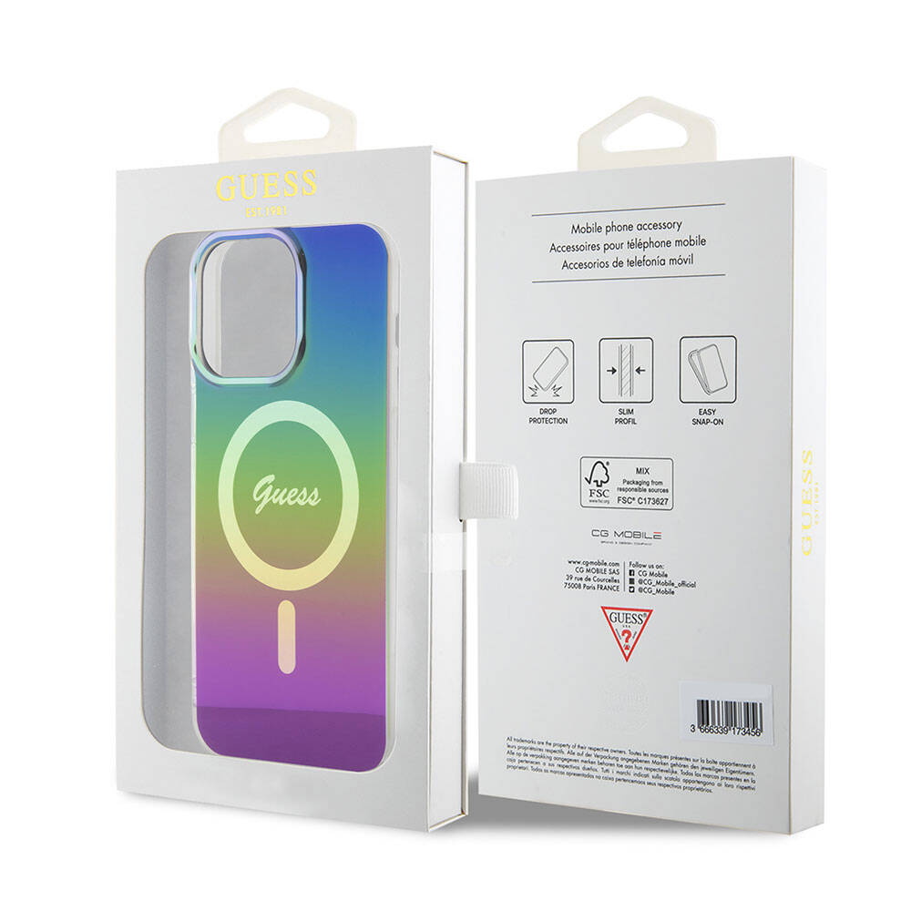 Guess - IML Iridescent MagSafe (GUHMP15LHITSK) - iPhone 15 Pro - Rainbow