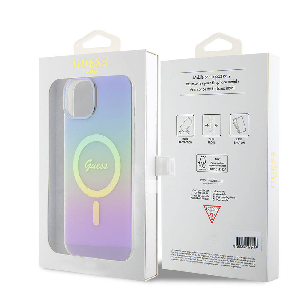 Guess - IML Iridescent MagSafe (GUHMP15SHITSU) - iPhone 15 - Purple