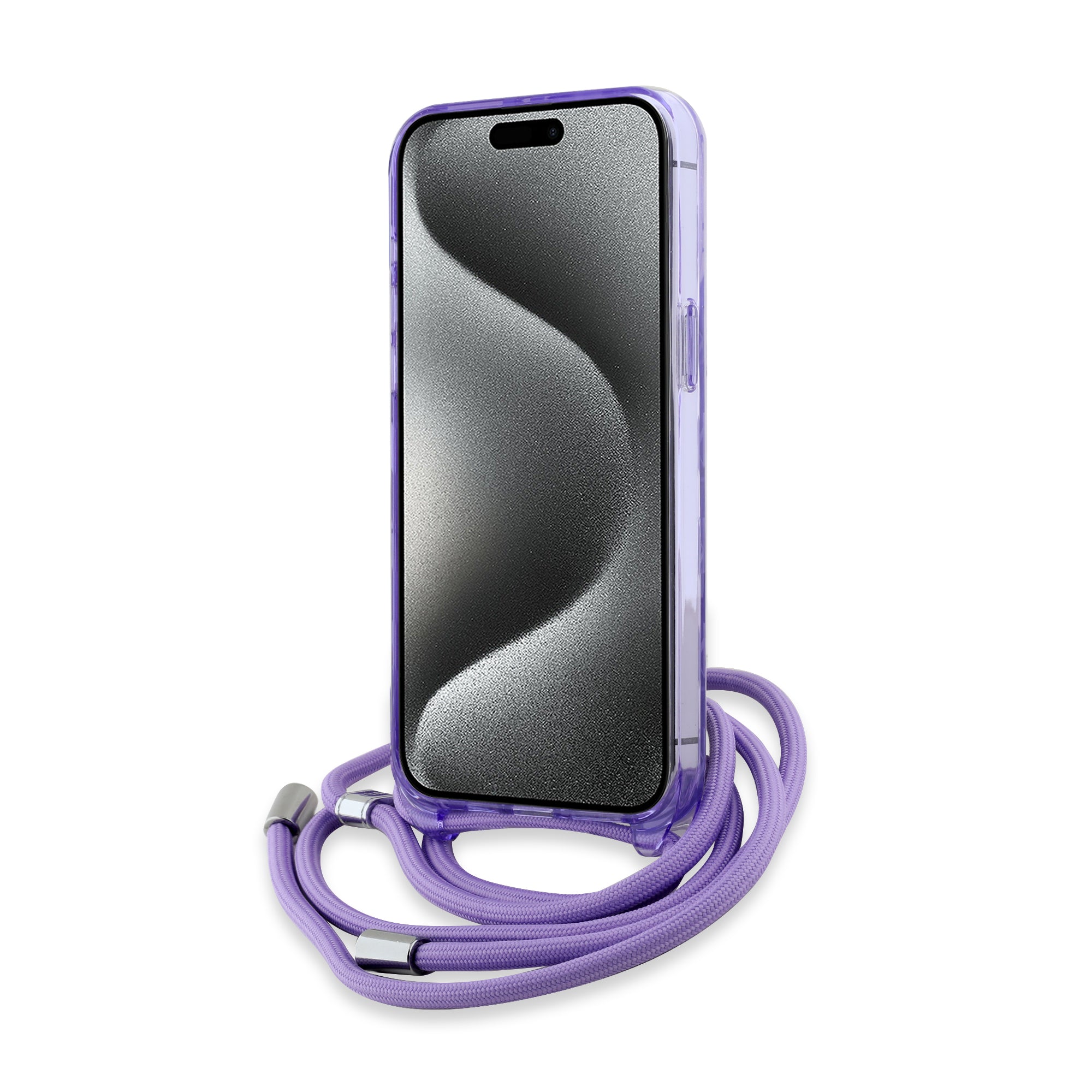 Karl Lagerfeld - IML Crossbody MagSafe (KLHMP15LHCKCKLCU) - iPhone 15 Pro - Purple Monogram Karl&Choupette Head