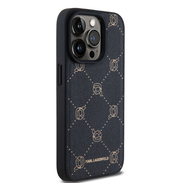 Karl Lagerfeld - Leather MagSafe (KLHMP15XPGKHPHK) - iPhone 15 Pro Max - Karl Head