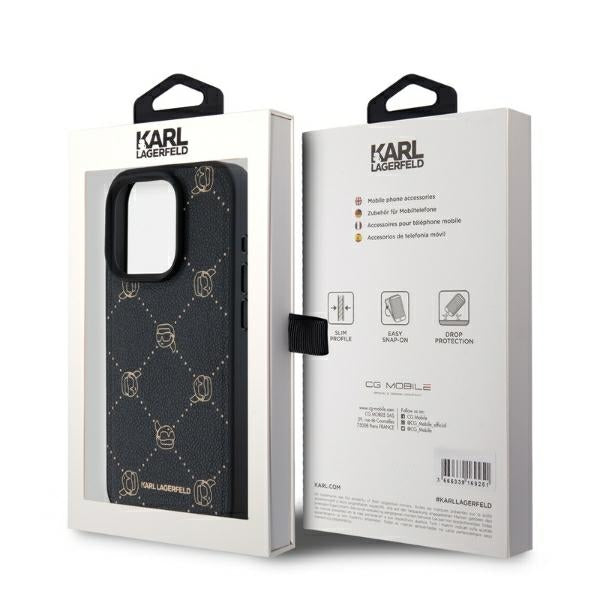 Karl Lagerfeld - Leather MagSafe (KLHMP15XPGKHPHK) - iPhone 15 Pro Max - Karl Head