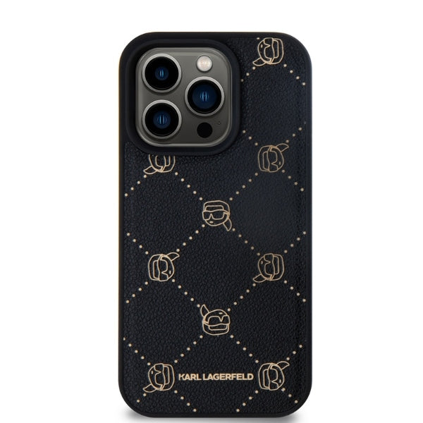Karl Lagerfeld - Leather MagSafe (KLHMP15XPGKHPHK) - iPhone 15 Pro Max - Karl Head
