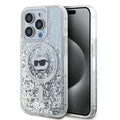 Karl Lagerfeld - Liquid Glitter MagSafe (KLHMP15XLGCHSGH) - iPhone 15 Pro Max - Transparent Choupette Head
