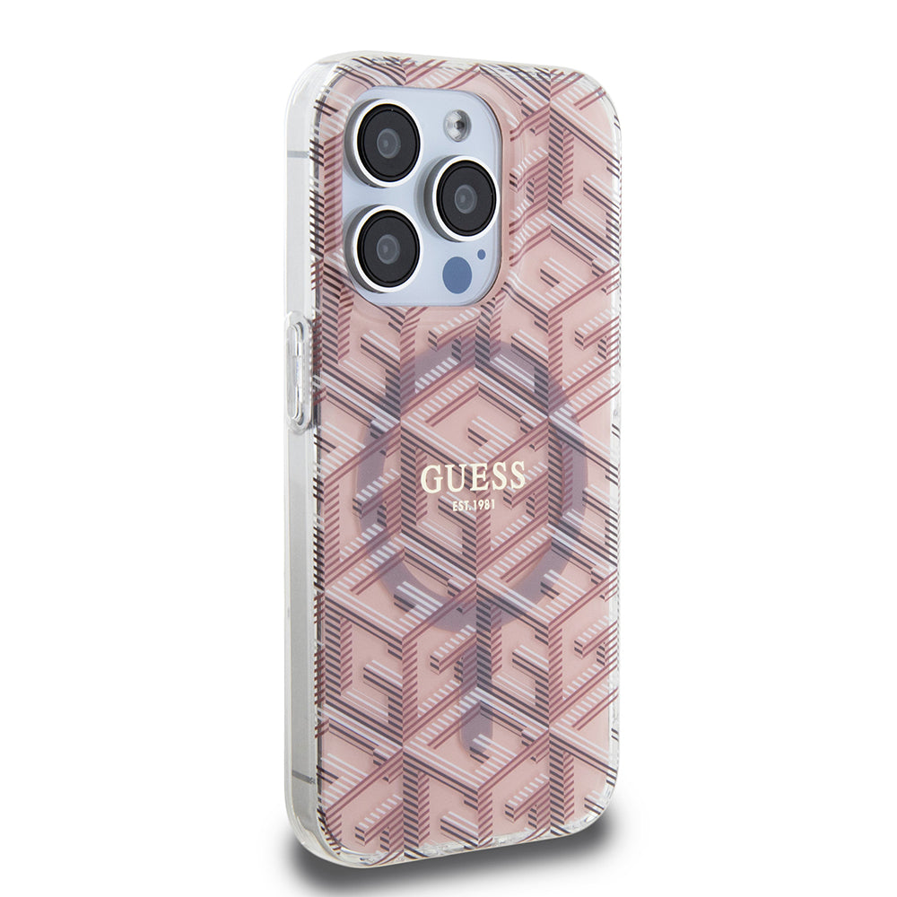 Guess - IML GCube MagSafe (GUHMP15XHGCUSTGP) - iPhone 15 Pro Max - Pink