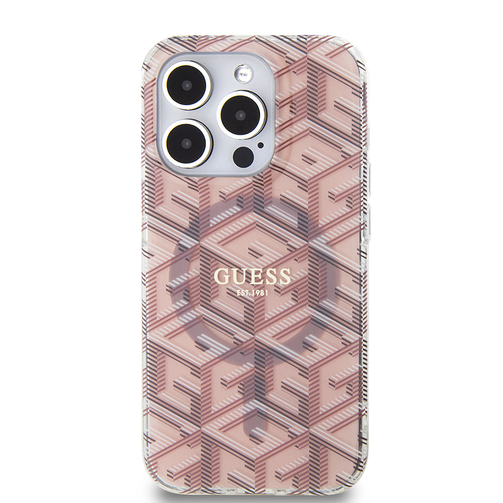 Guess - IML GCube MagSafe (GUHMP15XHGCUSTGP) - iPhone 15 Pro Max - Pink