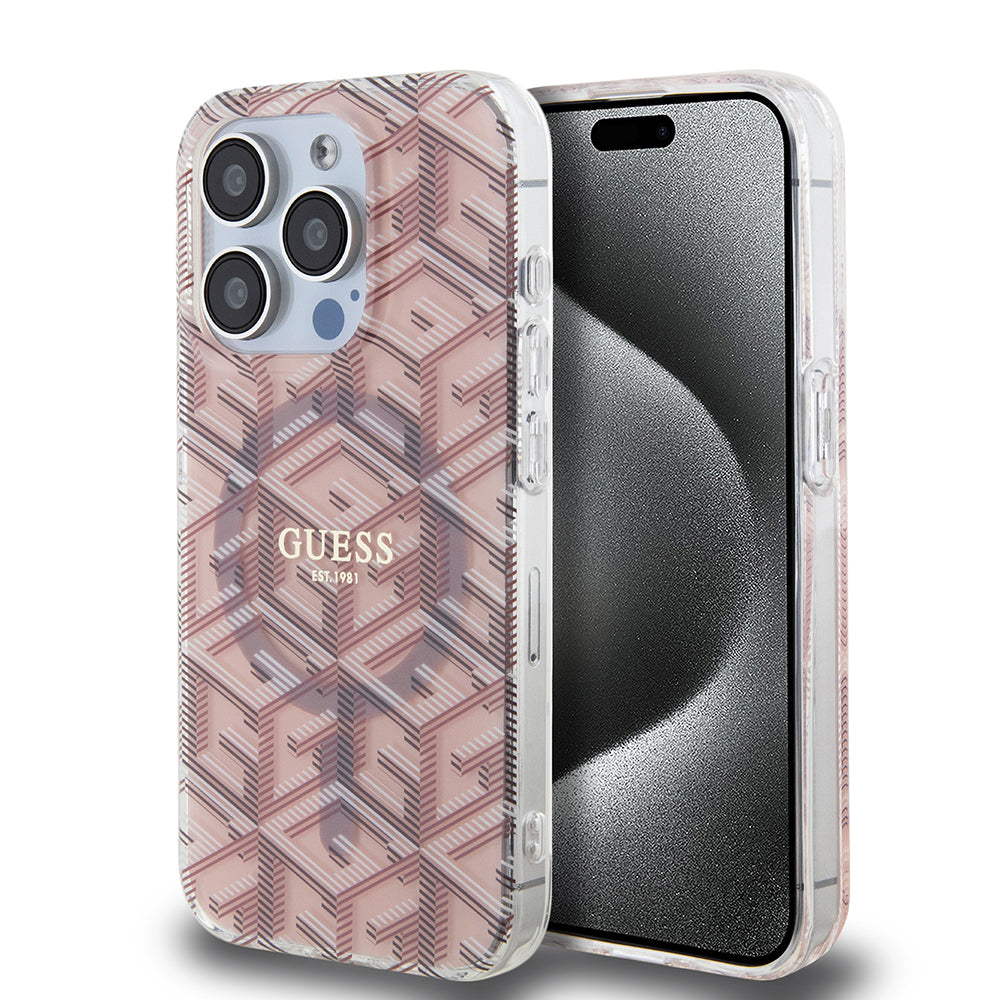 Guess - IML GCube MagSafe (GUHMP15XHGCUSTGP) - iPhone 15 Pro Max - Pink