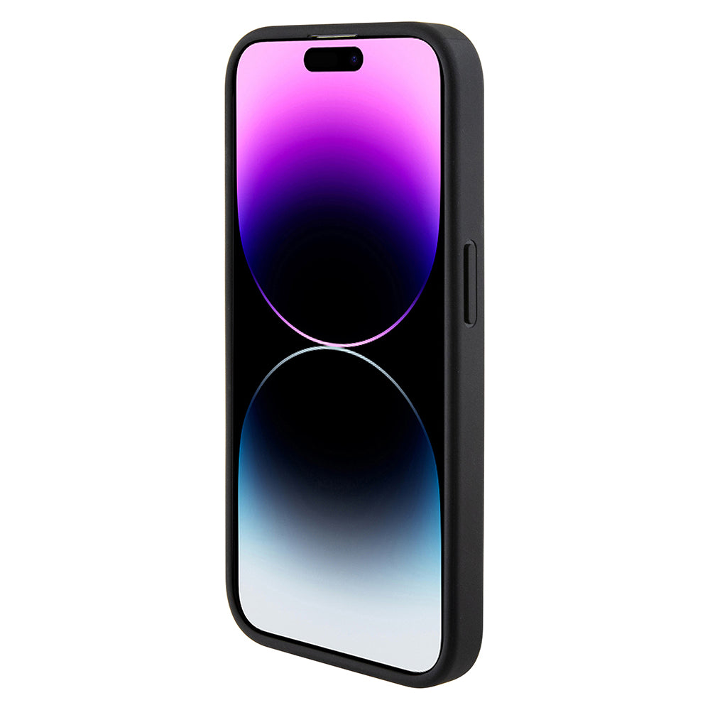 Guess Husa de protectie Guess Grip Stand 4G Triangle Strass (GUHCP15XPGS4TDK) compatibil cu iPhone 15 Pro Max, Negru – i