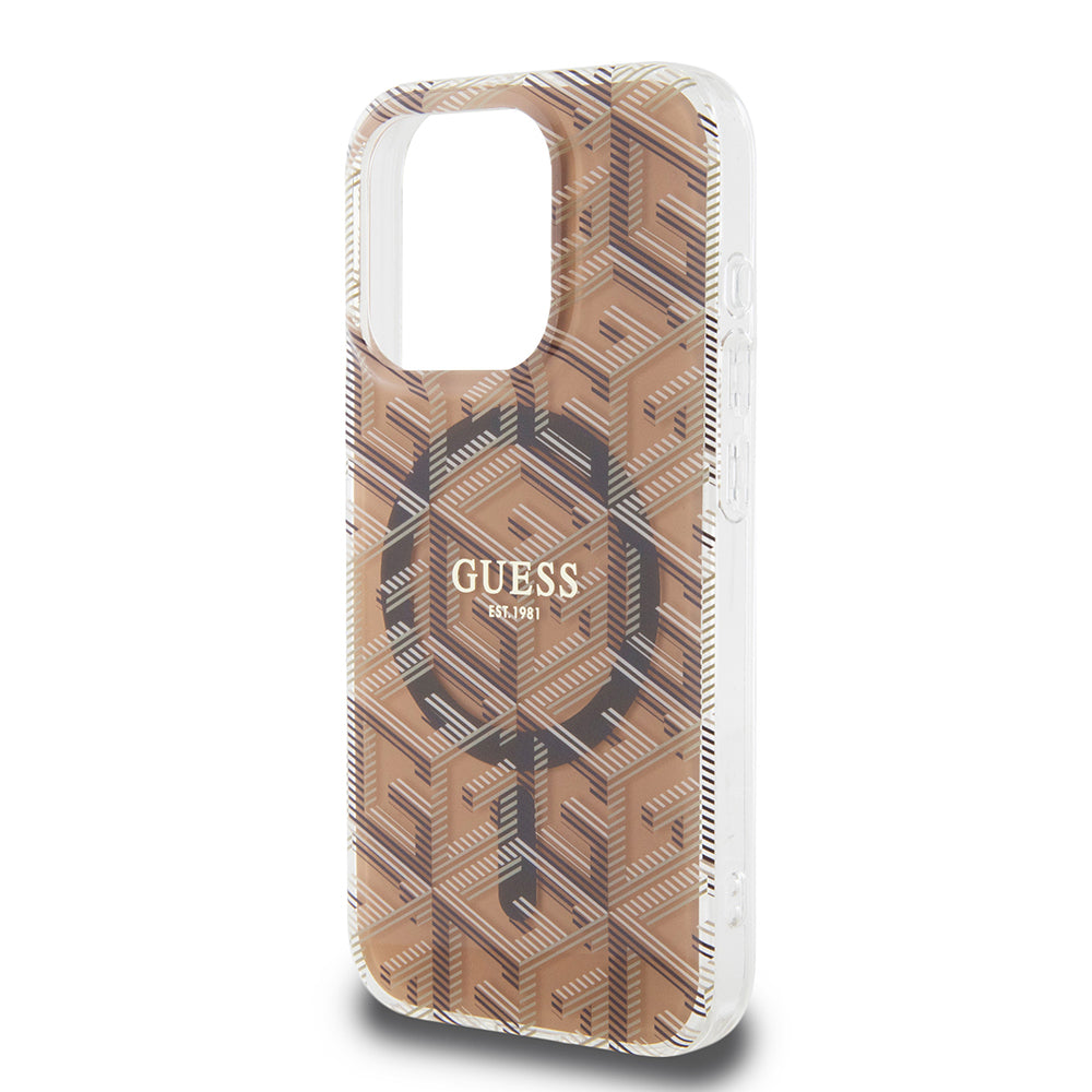 Guess - IML GCube MagSafe (GUHMP15LHGCUSTGW) - iPhone 15 Pro - Brown