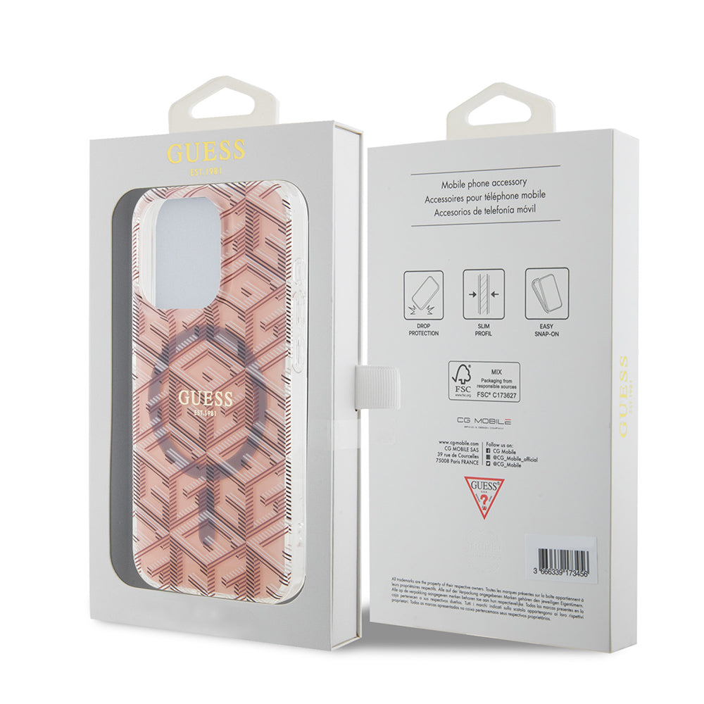 Guess - IML GCube MagSafe (GUHMP15LHGCUSTGP) - iPhone 15 Pro - Pink