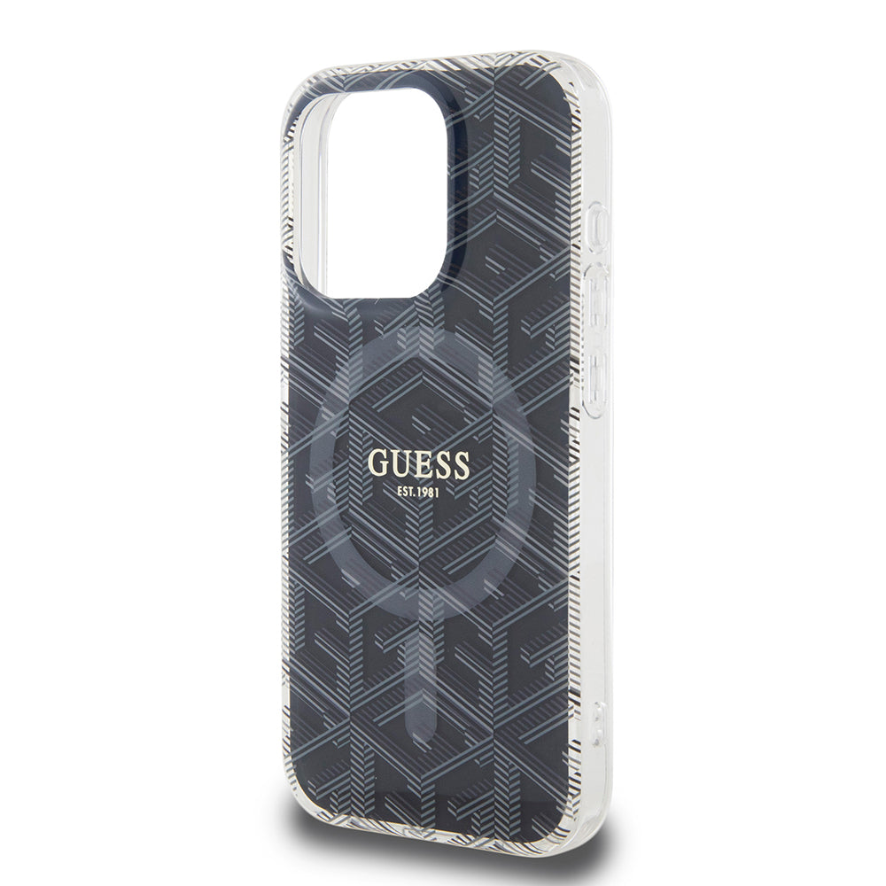 Guess - IML GCube MagSafe (GUHMP15LHGCUSTGK) - iPhone 15 Pro - Black