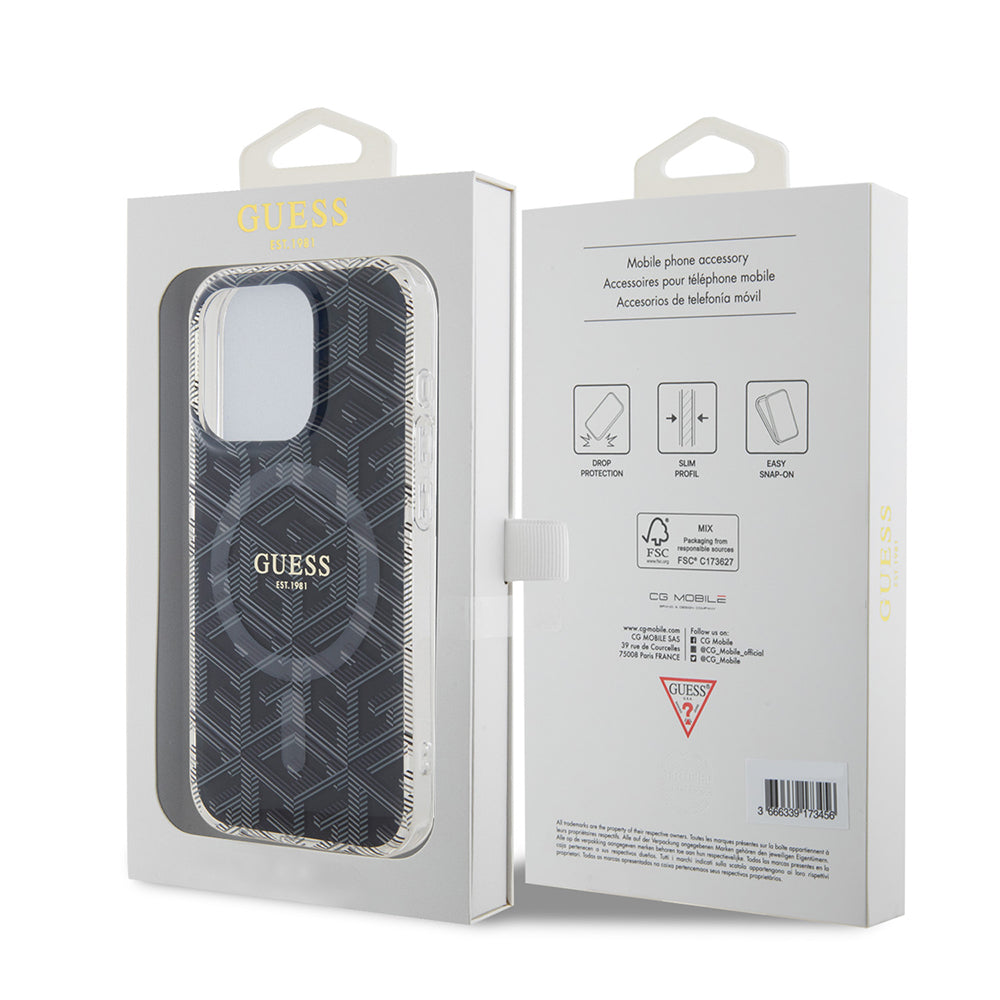 Guess - IML GCube MagSafe (GUHMP15LHGCUSTGK) - iPhone 15 Pro - Black