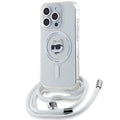 Karl Lagerfeld - IML Crossbody MagSafe (KLHMP15XHCCHNT) - iPhone 15 Pro Max - Clear Choupette Head&Cord