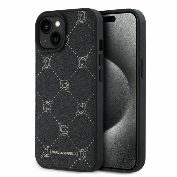 Karl Lagerfeld - Leather MagSafe (KLHMP15SPGKHPHK) - iPhone 15 - Karl Head