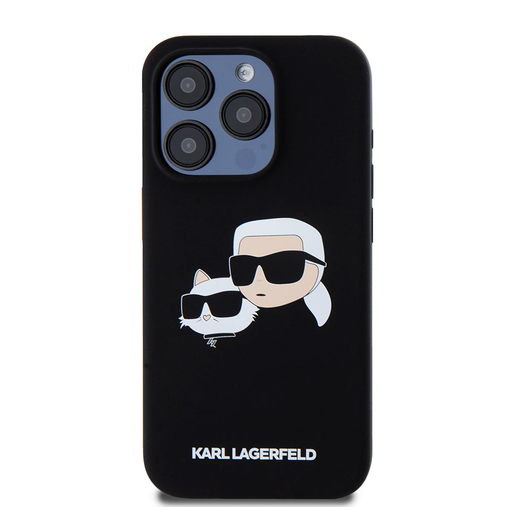 Karl Lagerfeld - Silicone MagSafe (KLHMP15LSKCHPPLK) - iPhone 15 Pro - Karl&Choupette Head