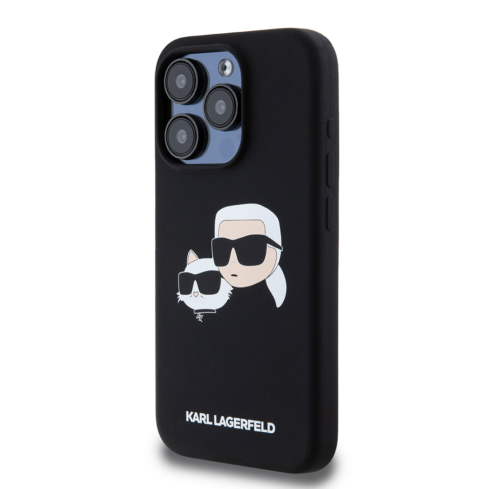 Karl Lagerfeld - Silicone MagSafe (KLHMP15LSKCHPPLK) - iPhone 15 Pro - Karl&Choupette Head