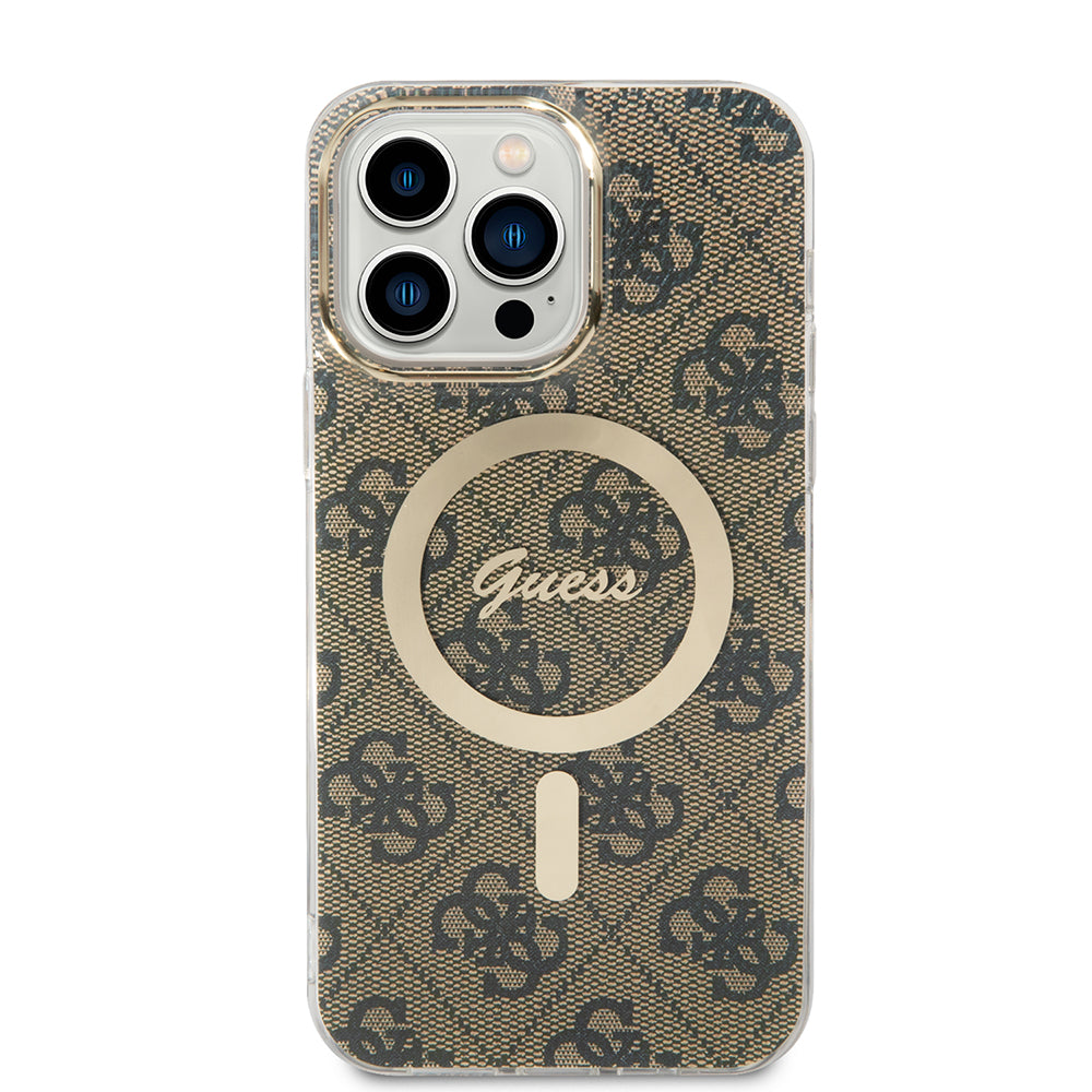 Guess - IML 4G MagSafe (GUHMP15LH4STW) - iPhone 15 Pro - Brown