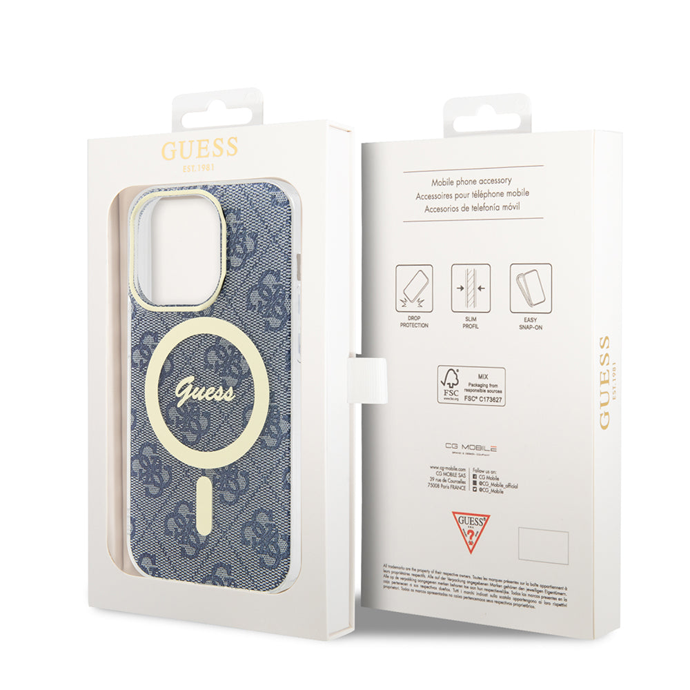 Guess - IML 4G MagSafe (GUHMP15LH4STB) - iPhone 15 Pro - Blue