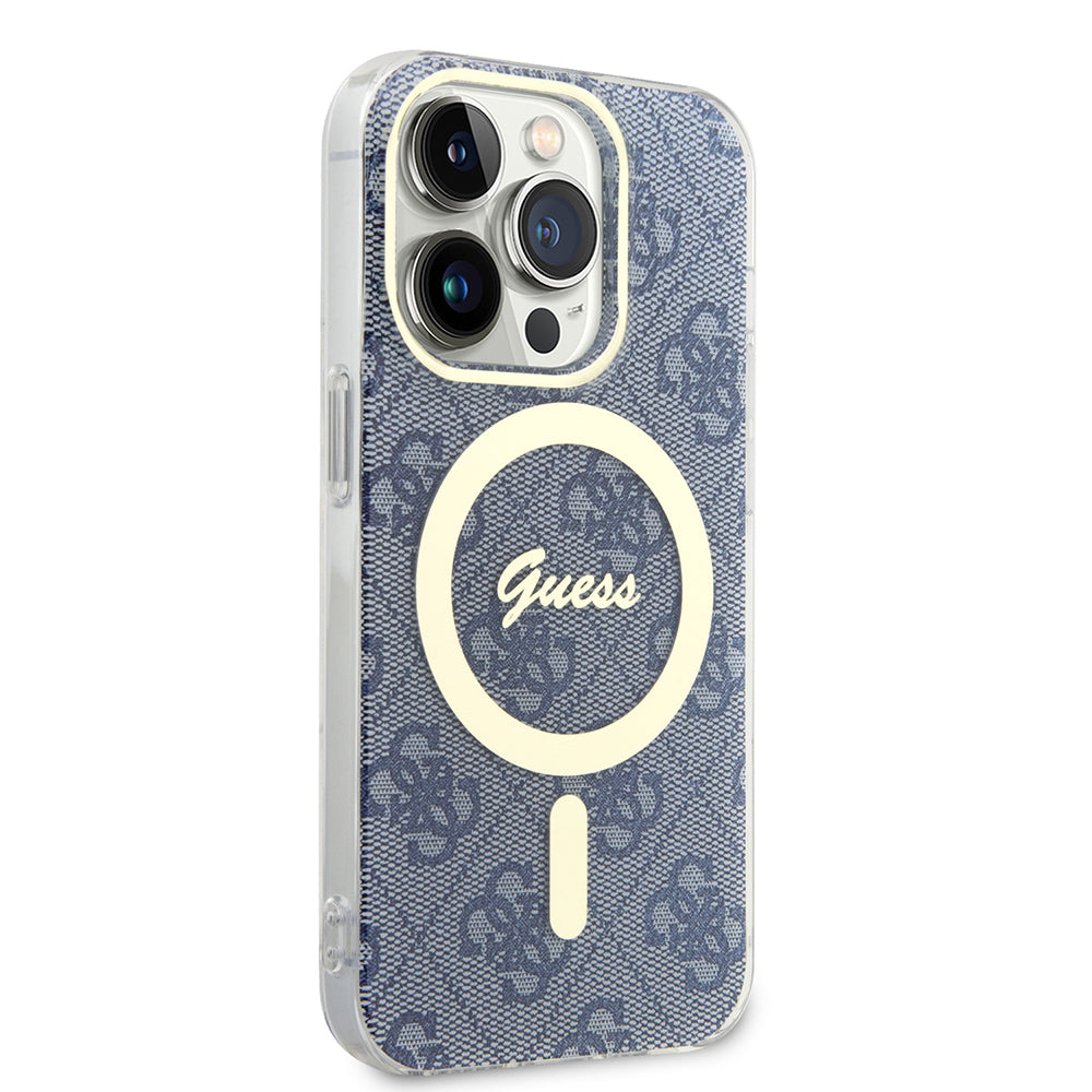 Guess - IML 4G MagSafe (GUHMP15LH4STB) - iPhone 15 Pro - Blue