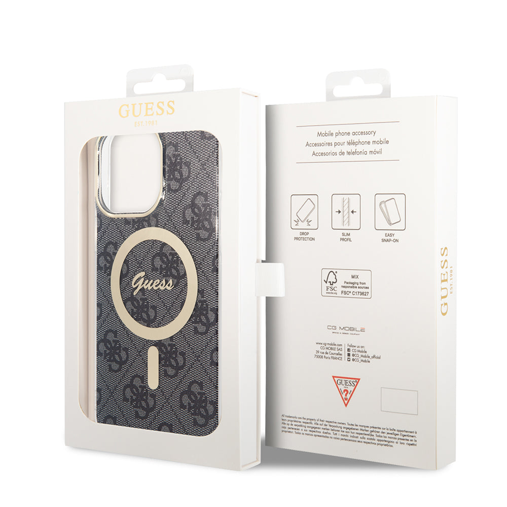 Guess - IML 4G MagSafe (GUHMP15LH4STK) - iPhone 15 Pro - Black