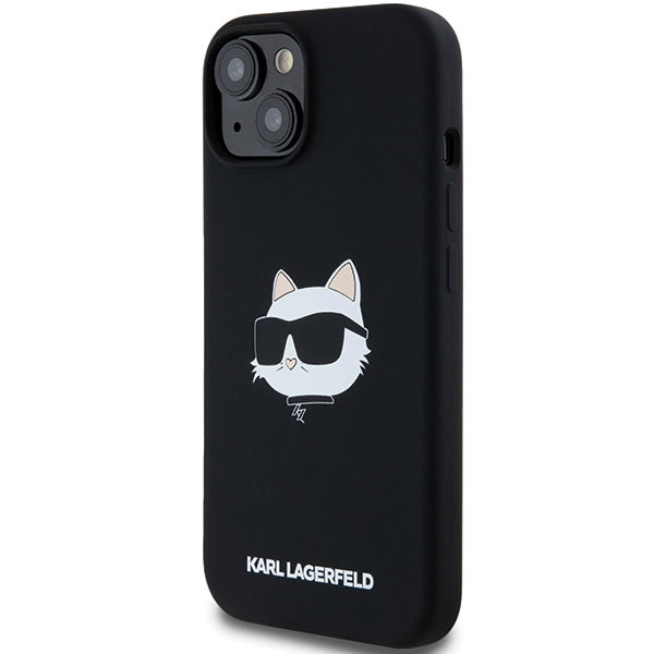 Karl Lagerfeld - Silicone MagSafe (KLHMP15MSCHPPLK) - iPhone 15 Plus - Choupette Head