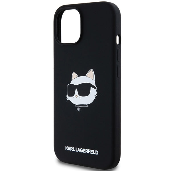 Karl Lagerfeld - Silicone MagSafe (KLHMP15MSCHPPLK) - iPhone 15 Plus - Choupette Head