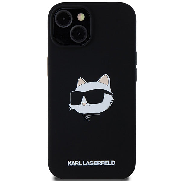Karl Lagerfeld - Silicone MagSafe (KLHMP15MSCHPPLK) - iPhone 15 Plus - Choupette Head