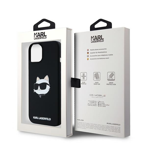 Karl Lagerfeld - Silicone MagSafe (KLHMP15MSCHPPLK) - iPhone 15 Plus - Choupette Head