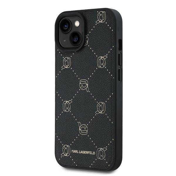 Karl Lagerfeld - Leather MagSafe (KLHMP15MPGKHPHK) - iPhone 15 Plus - Karl Head
