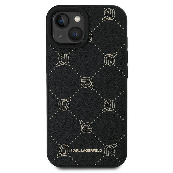 Karl Lagerfeld - Leather MagSafe (KLHMP15MPGKHPHK) - iPhone 15 Plus - Karl Head