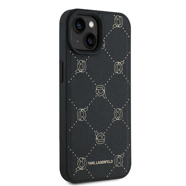 Karl Lagerfeld - Leather MagSafe (KLHMP15MPGKHPHK) - iPhone 15 Plus - Karl Head